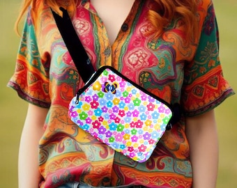 Pride Belt Bag: Daisies Design. Stylish Fanny Pack. Adjustable Crossbody Bag for Her, Him, or They - Perfect for Travel and Everyday Use