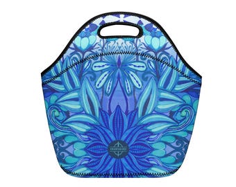 Blue Meadow Neoprene Lunch Bag