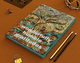 Humble Gratitude Hardcover Tree of Life Journal. Devotional Daily Affirmations Mentor Gift.