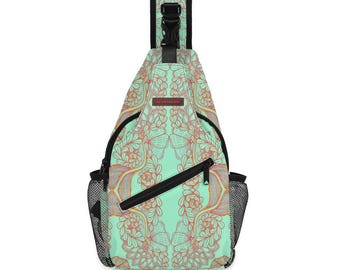 Crossbody Sling Bag. Chest Pack with Adjustable Strap