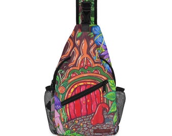 Crossbody Sling Bag. Chest Pack with Adjustable Strap