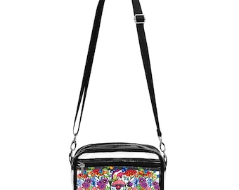 Fairy Garden Clear Concert Bag. Crossbody Stadium Bag. Waterproof Purse
