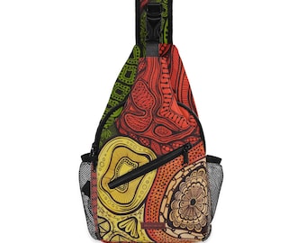 Crossbody Sling Bag. Chest Pack with Adjustable Strap
