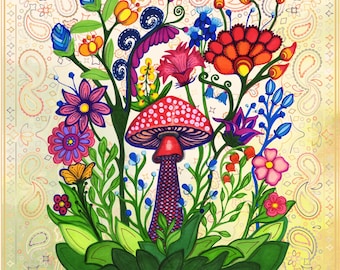 Blank Greeting Card: Fairy Garden