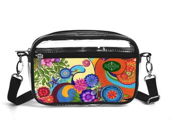 Colette Clear Fashion Waterproof Transparent Concert Bag. Crossbody Stadium Bag