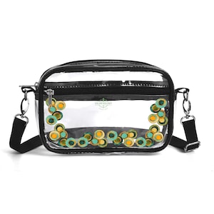 Bolso transparente para estadios o conciertos Cercles Verts, bolso transparente para festivales, regalo perfecto para los asistentes a eventos