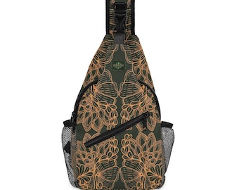 Crossbody Sling Bag. Chest Pack with Adjustable Strap