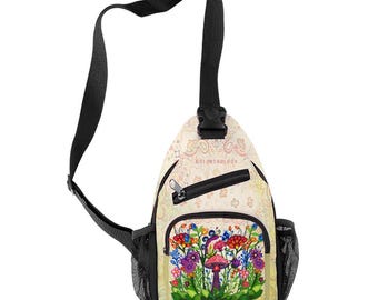Fairy Garden Small Sling Bag. Fairycore Shoulder Bag. Cottagecore Whimsical Crossbody Purse