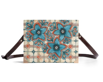 Bible Book Cover Handbag: Bluebell. Crossbody Bag for Literary Lovers