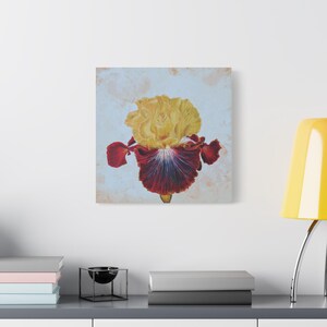 Impression sur toile Fire Iris : art mural botanique floral