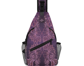 Crossbody Sling Bag. Chest Pack with Adjustable Strap