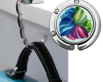 Twisted Colors Bag Hanging Hook - Stylish Coat Hook, Stainless Steel Purse Holder, Space-saving Design Bag Accessories. Travel Accessory