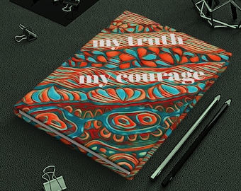 My Truth My Courage Hardcover Journal. Self Reflection and Manifesting Notebook. Nurse Practitioner or Psychotherapist Gift