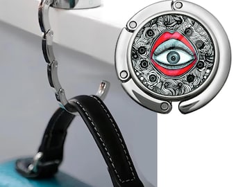Inner Eye Bag Hanging Hook - Stylish Coat Hook, Stainless Steel Purse Holder, Space-saving Design Bag Accessories. Travel Accessory