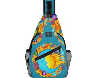 Crossbody Sling Bag. Chest Pack with Adjustable Strap
