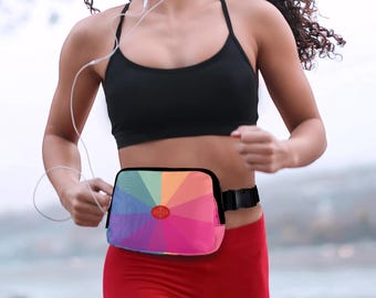 Pride Belt Bag: Prism Design. Stylish Fanny Pack. Adjustable Crossbody Bag for Her, Him, or They - Perfect for Travel and Everyday Use