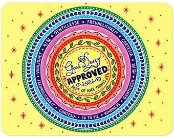 Pack of 10 Post Cards with Envelopes (US & CA shipping only). Kindness, Wellness, Optimist, Happy, Joyful Cards