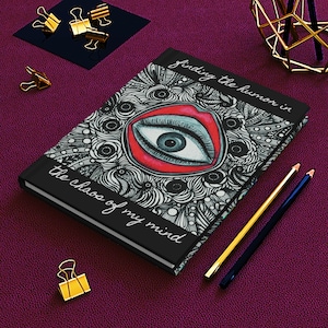 Chaos of my Mind hardcover dagboek. Eigenzinnig huisdecor. Gebruik het als ADHD-braindump-, grimoire- of angstnotitieboekje