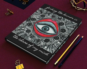 Chaos of my Mind Hardcover Journal. Quirky Home Decor. Use it as an ADHD Brain Dump, Grimoire, or Anxiety Notebook