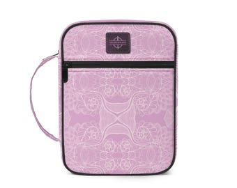 Pink Brocadesque Book Cover Bag: Bible, Sketchbook, Journal Protector