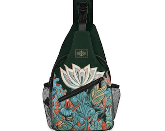 Crossbody Sling Bag. Chest Pack with Adjustable Strap