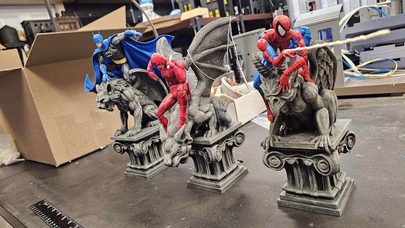 3 Figure Posing Gargoyle Set - Etsy