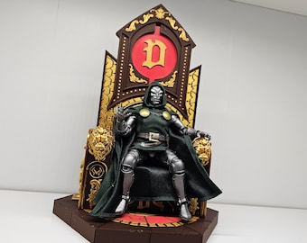 1 12 IM D deluxe Throne - Marrom Escuro / Dourado / Vermelho