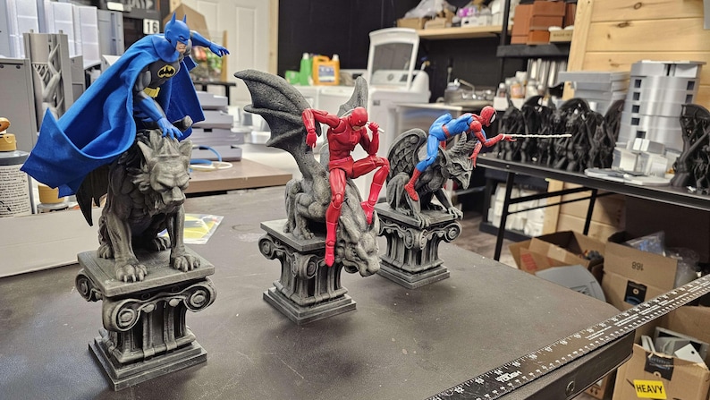 3 Figure Posing Gargoyle Set - Etsy