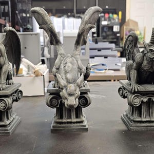 3 Figure Posing Gargoyle Set - Etsy
