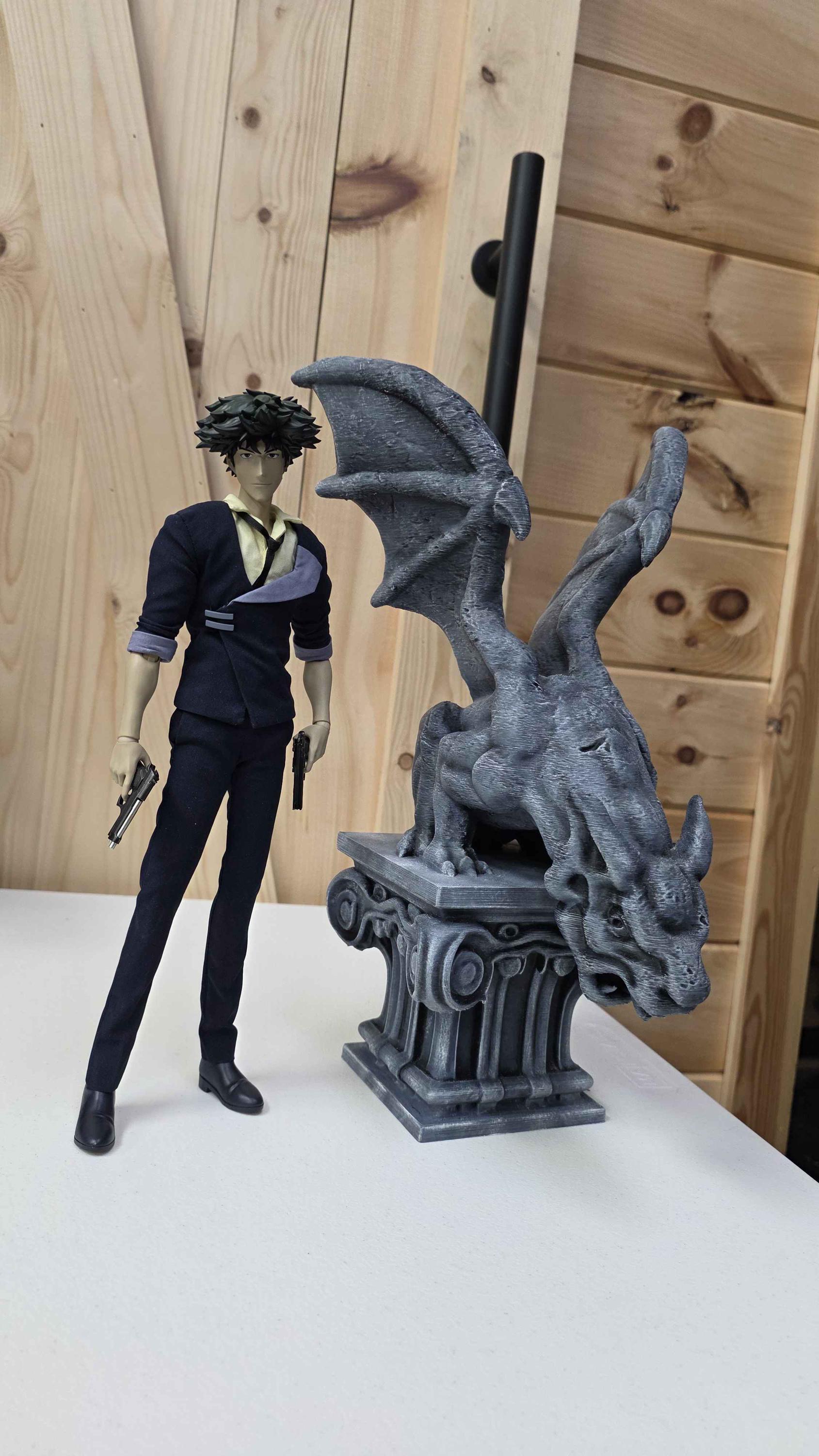Deluxe - Davids Dragon Gargoyle Posing Statue - Etsy