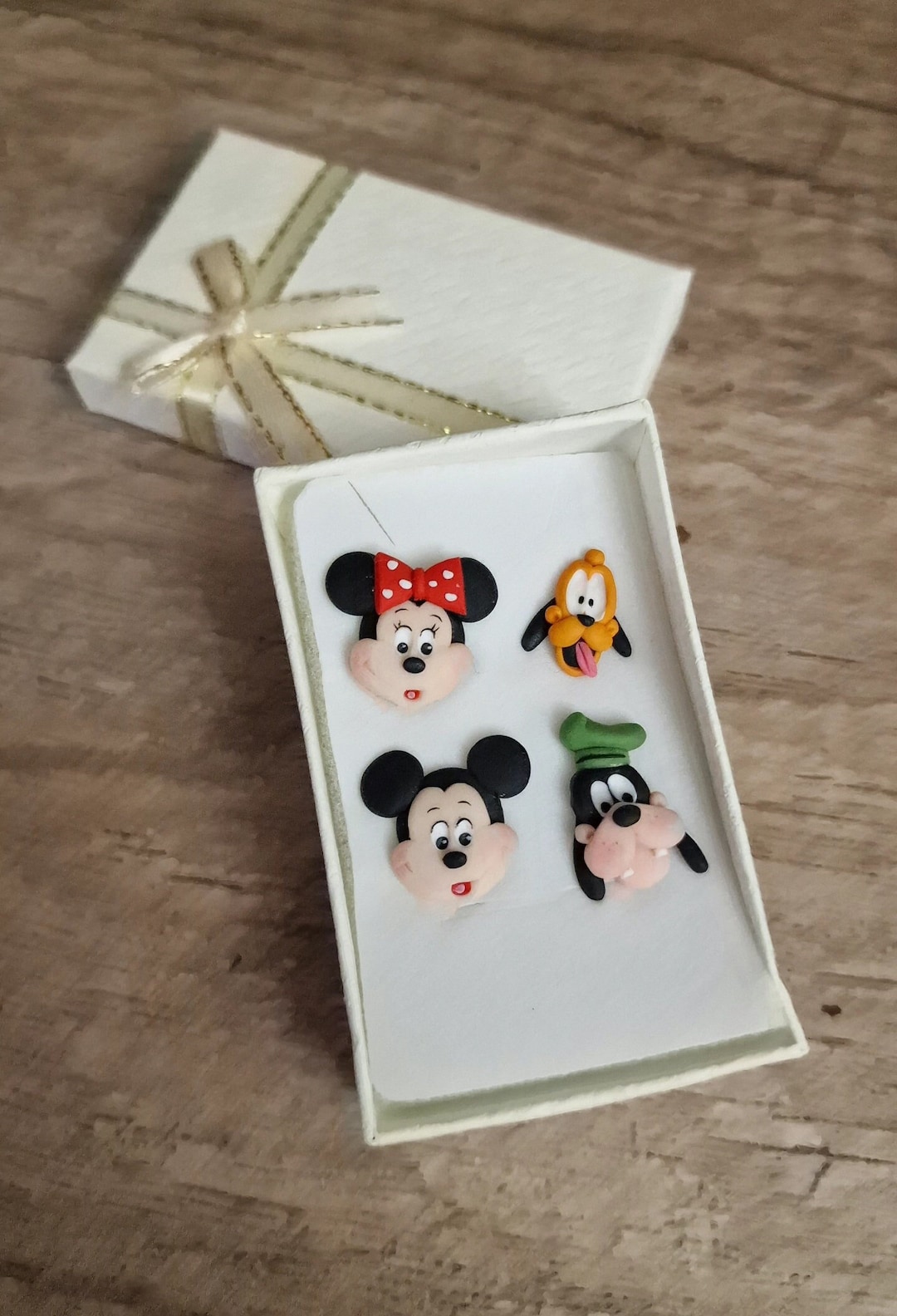 Fimo Earrings Mickey Mouse Minnie Pluto and Goofy Disney Jewelry Bijoux ...