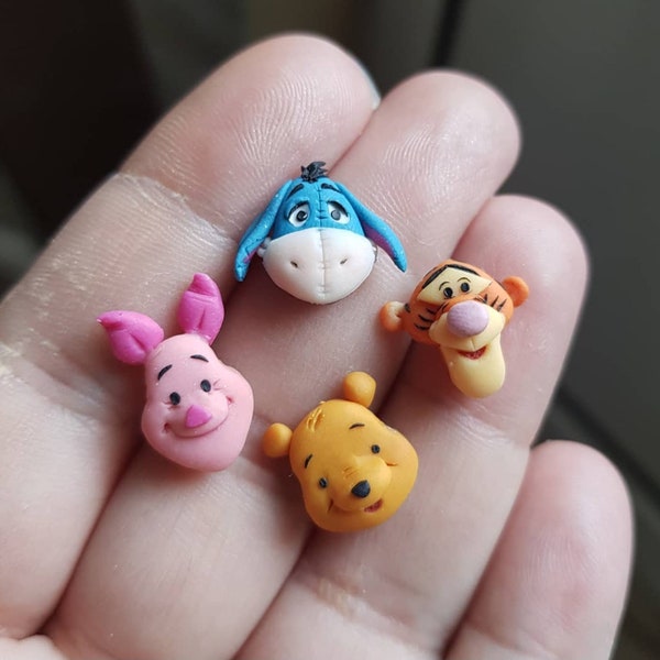 Winnie the pooh earrings fimo hiho eyore tigger tigger pimpi piglet