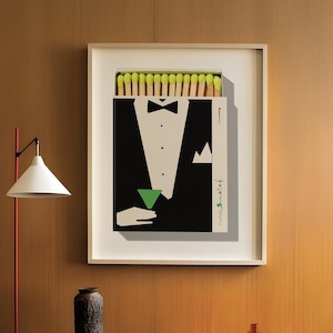 Matchbook Wall Art Prints, Trendy Digital Prints, Printable Art, Vintage Matchbox Art, Download Art Prints, l&#39;instant Smatch Matches