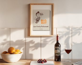 Bob's Big Boy Logo, as a Framed Round Poster - Etsy UK