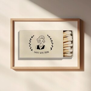Jacks Wife Freda Matchbook Print, Matchbox Wall Art, Trendy Digital Prints, Printable Art, Download Art Prints, Restaurant Matches