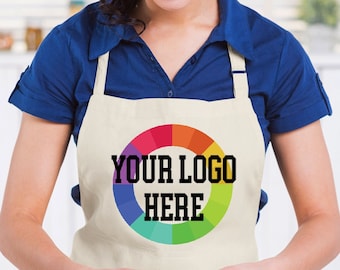Logo Apron, Personalized Apron with pockets, Custom apron Apron, Long Apron for Women & Men, Mens apron, Women's apron, Adjustable Apron