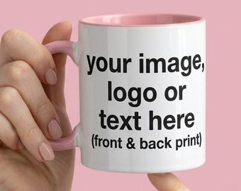 Custom Coffee Mug, Personalized Ceramic Mug, Birthday gift cup, Logo or Image Coffee Cup