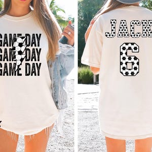 Comfort Colors® Customized Soccer Shirt, Your Name Soccer, Personalized Soccer Shirt, Game Day Gift, Soccer Season Shirt, Soccer Mom Shirt