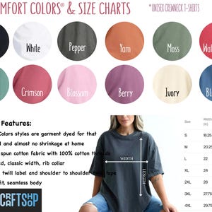 a women's t - shirt with different colors and sizes