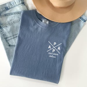 Comfort Colors® Custom Papa Shirt, Fathers Day Gift, New Dad Shirt, Personalized Father Shirt, Papa Shirt with kids name, Dad Birthday Shirt