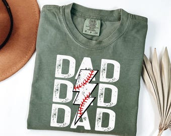 Comfort Colors® Baseball Dad Shirt, Fathers Day Gift, Game Day Shirt, Sport Dad Shirt, Dad Fan Shirt, Baseball Coach Gift Shirt, Dad Gift