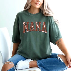 Comfort Colors® Football Mom Shirt, Sport Mom Outfit, Mother Day Shirt, Mama Game Day Shirt, Football Fan Shirt, Football Matching Shirt image 4