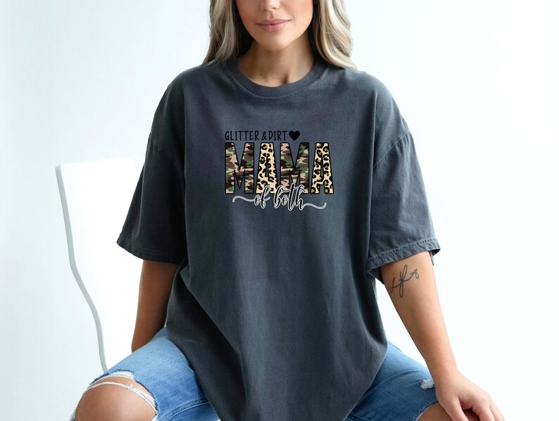 Comfort Colors® Mama Shirt, Mama Of Both Shirt, Camo Mama Tee, Mothers Day gift, Women's Leopard Mom Shirt, Mothers Day Apparel, Mom gift image 7