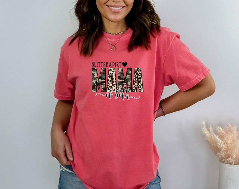 Comfort Colors® Mama Shirt, Mama Of Both Shirt, Camo Mama Tee, Mothers Day gift, Women's Leopard Mom Shirt, Mothers Day Apparel, Mom gift image 6