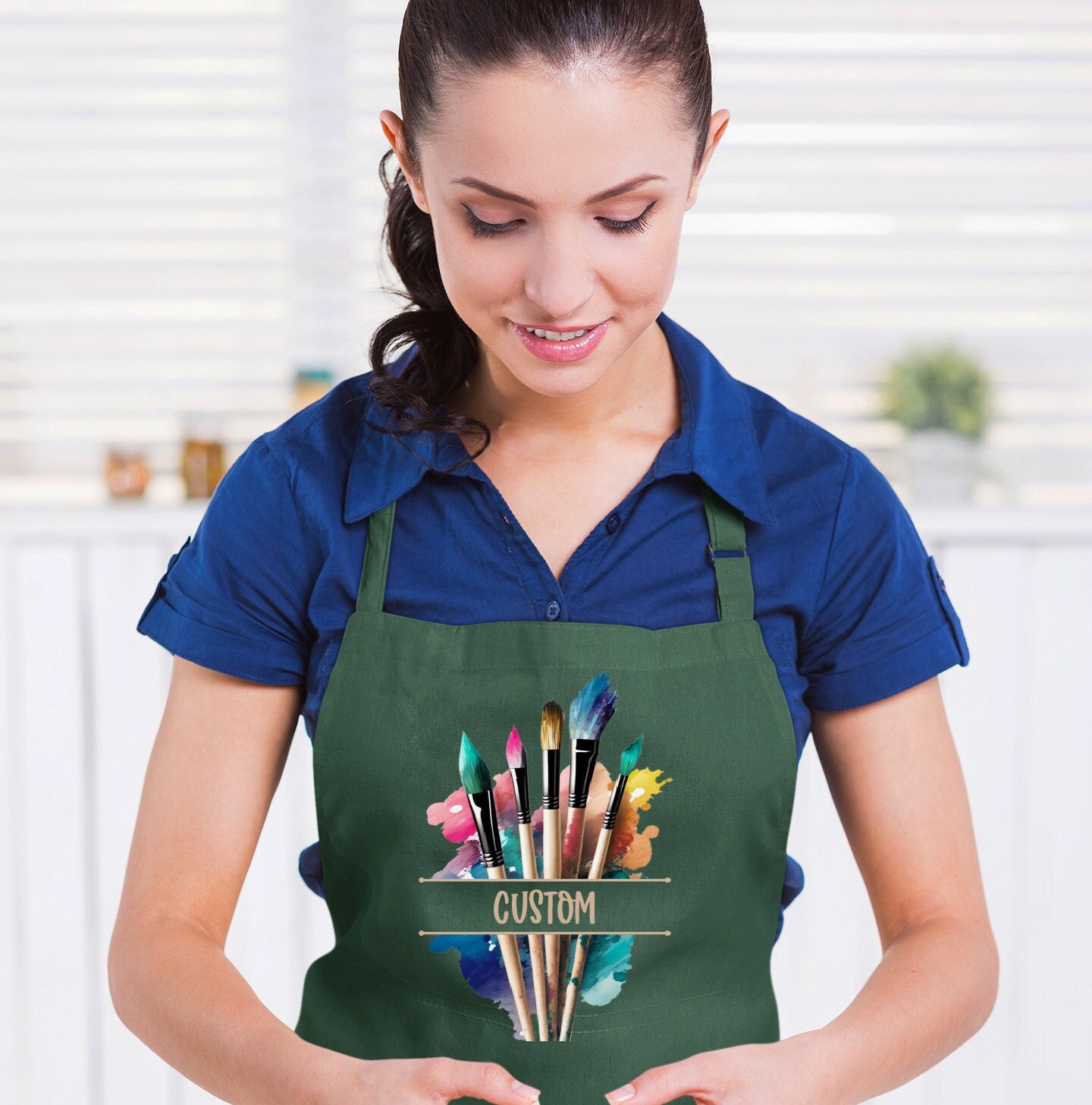 Personalized Art Apron With Pockets Art Teacher Gift Apron Art Party personalized-art-apron-with-pockets-art-teacher-gift-apron-art-party