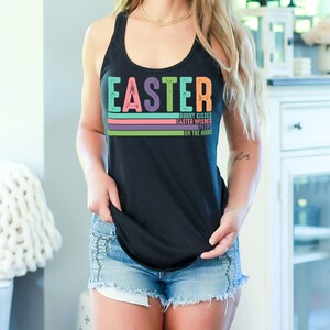 Retro Easter Tank Top,Happy Easter Shirt, Easter Bunny Tank Top, Happy Easter, Easter Day Shirt, Women&#39;s Easter Shirt, Easter vibes Shirt
