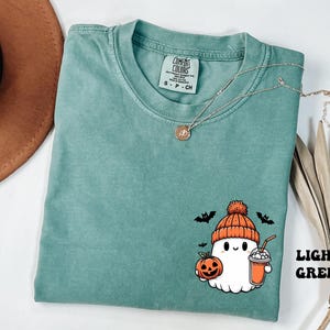 Comfort Colors® Cute Ghost Shirt, Cute Ghost Tshirt, Trendy Fall Season Shirt, Spooky Season Shirt, Funny Pumpkin Shirt, Funny fall shirt