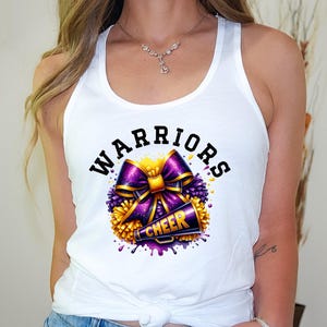 Custom Cheer Sport Tank Tops, Custom Cheerleading Tanks, School Mascot Tanks, Cheerleader Tees, Custom Team Matching, Game day Tank Top