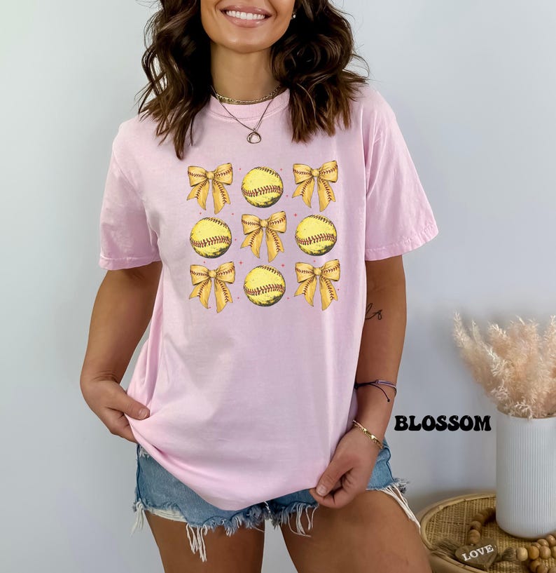Comfort Colors® Retro Softball Shirt, Women Softball Game Day Shirt, Funny Softball Shirt, Gift for Softball Fan, Softball Team Matching image 5