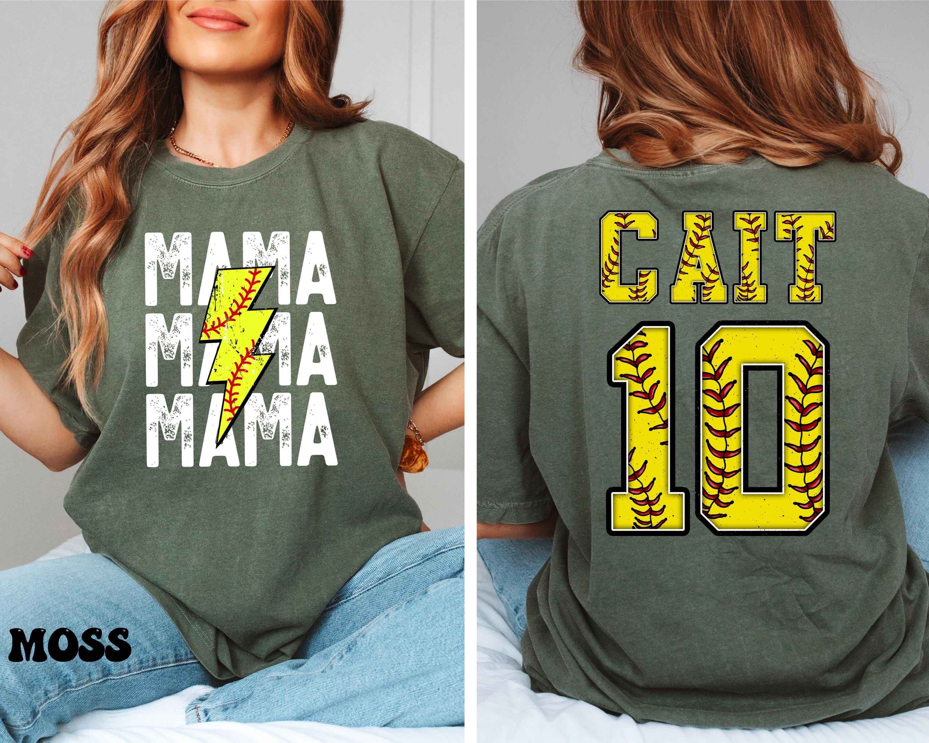 Softball Mom🥎- T SHIRT - (COMFORT COLOR/BELLA)